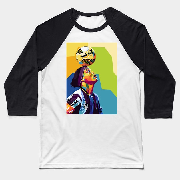 ronaldinho wpap art Baseball T-Shirt by Kuli art